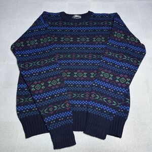 Vintage Lord & Taylor Mens Medium Sweater Fair Isle Shetland Wool Kensington‎